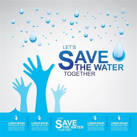 Premium Vector Save The Water Vector Water Is Life