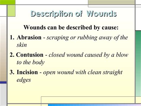 Wound Healing And Care Presentation