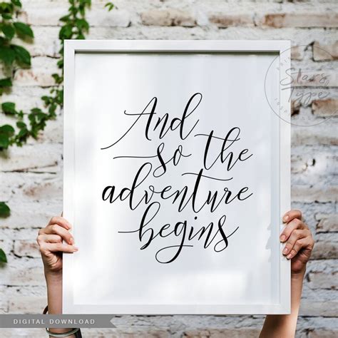 And So The Adventure Begins Printable Wall Art Travel Etsy