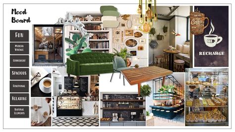Coffee Shop Shop Board Design Coffee Shop Design Mood Board Interior
