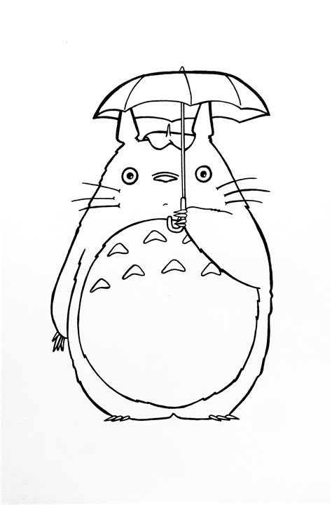 Dibujo De Totoro A Lapiz En 2020 Totoro Dibujo Totoro Dibujos