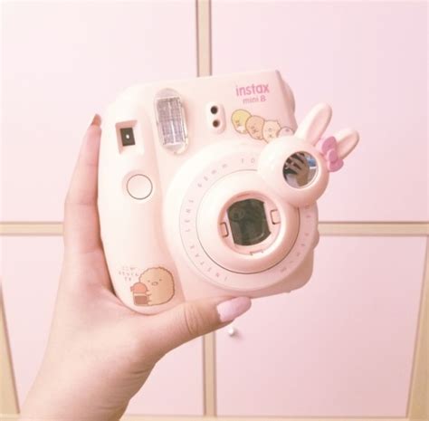 Aesthetic Rose Gold Aesthetic Pink Polaroid Camera Largest Wallpaper