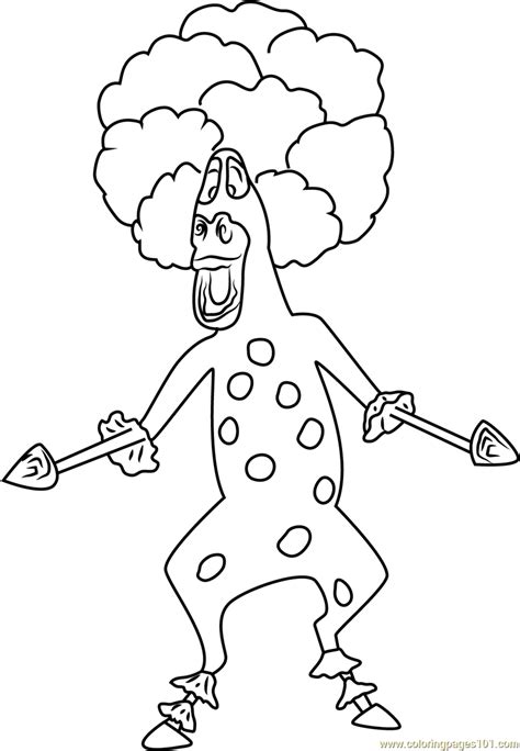 This is the 3rd version of madagascar 3. Marty with Colorful Hair Coloring Page - Free Madagascar 3 ...
