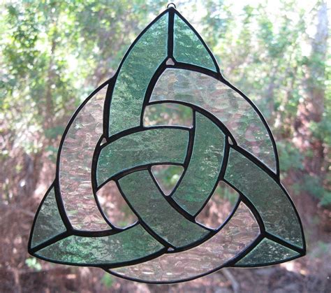 Irish Celtic Trinity Knot Stained Glass Suncatcher