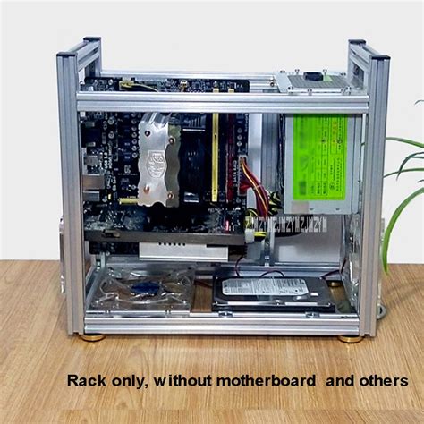 diy aluminum computer case desktop pc computer chassis rack for atx mainboard motherboard with