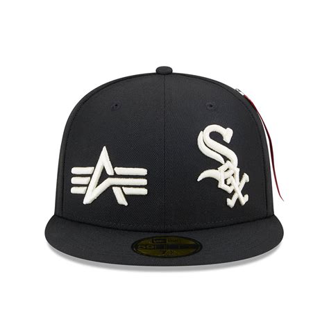 Schwarze Chicago White Sox Alpha Industries X Mlb 59fifty Fitted Cap C2