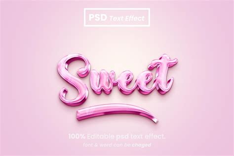 Premium Psd Sweet 3d Editable Text Effect