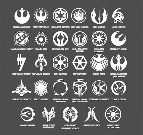 Star Wars Symbols Crests Decals
