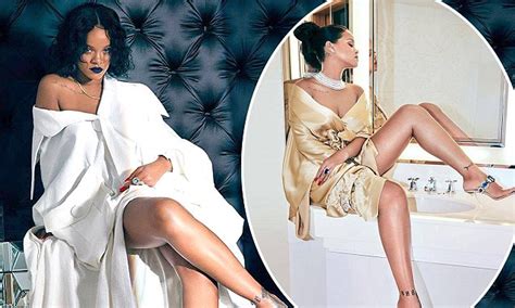 Rihanna Strips Down To Silky Dressing Gown Daily Mail Online