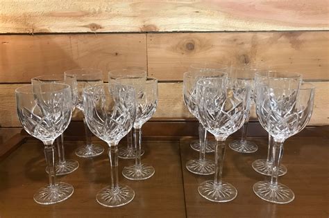 12 Vintage Waterford Crystal Crystal Wine Glasses Waterford Etsy