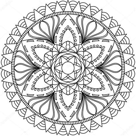 Het inkleuren van deze mandala kleurplaten kan heel ontspannend werken en wordt vaak gebruikt als een vorm van meditatie. Mandala kleurplaat voor volwassene — Stockvector ...