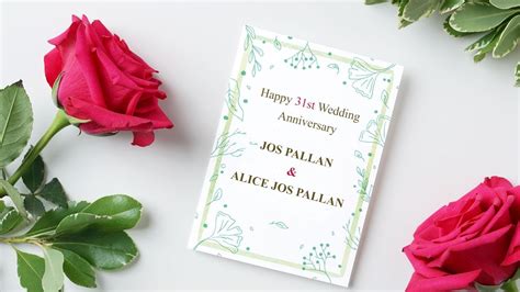Happy Wedding Anniversary Jos Pallan And Alice Jos Pallan 545 Am On