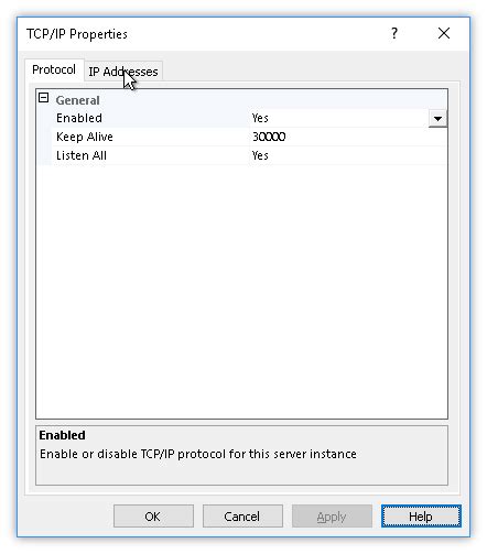 Enable TCP IP For SQL Server