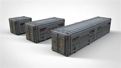 Sci Fi Cargo Container 2 3d Model Cgtrader
