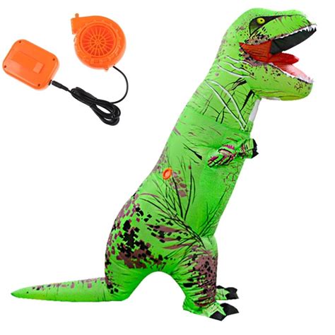 Green Adult T Rex Inflatable Costume Jurassic World Park