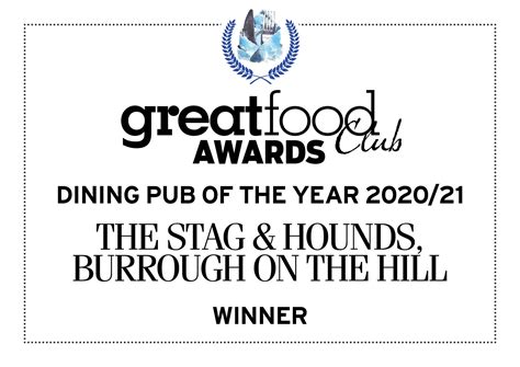 Stag And Hounds At Burrough Great Food Clubs Dining Pub Of The Year