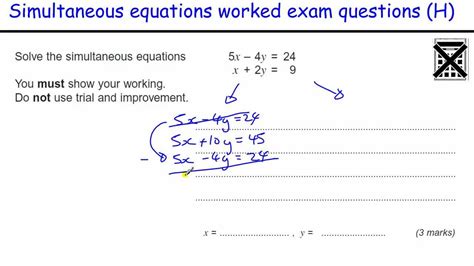 How To Do Simultaneous Equations GCSE Maths Revision Higher Exam Qu Elimination Substitution