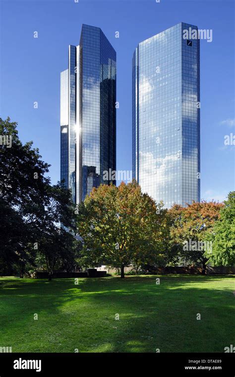 Frankfurt Main Germany The Headquarters Of Deutsche Bank At