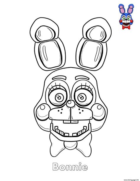 Print Bonnie Face FNAF Coloring Pages Fnaf Coloring Pages Coloring