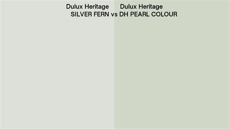 Dulux Heritage Silver Fern Vs Dh Pearl Colour Side By Side Comparison