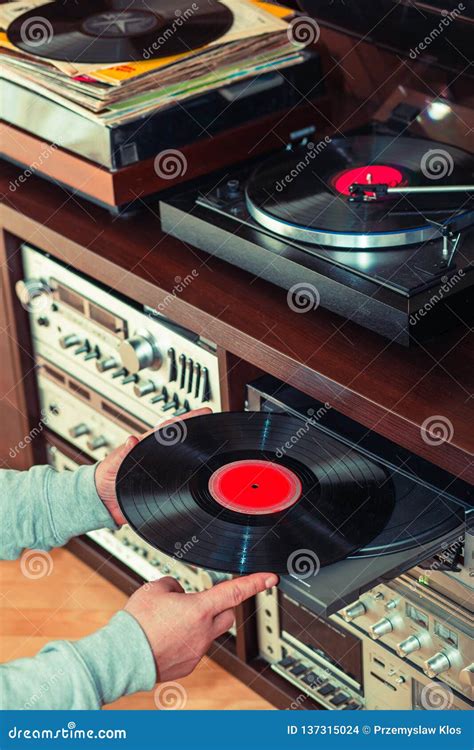 Set Of Audio Equipment Record Players Amplifiers Radio And Vinyl