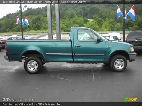 1997 Ford F150 Xlt Regular Cab 4x4 In Pacific Green Metallic Photo No