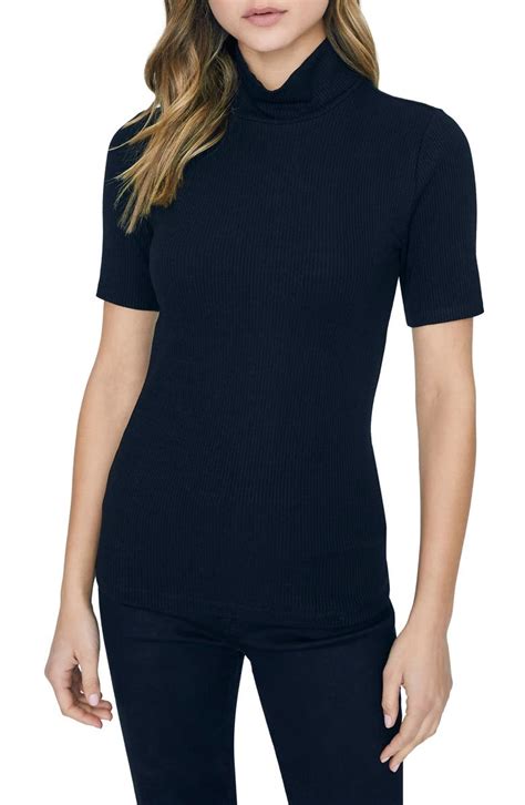 Sanctuary Essential Ribbed Mock Neck Top Regular And Petite Nordstrom