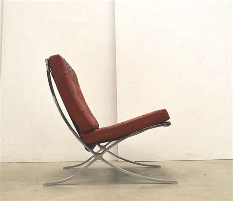 Pair Of Early Mies V D Rohe Barcelona Chairs By Knoll 1950s