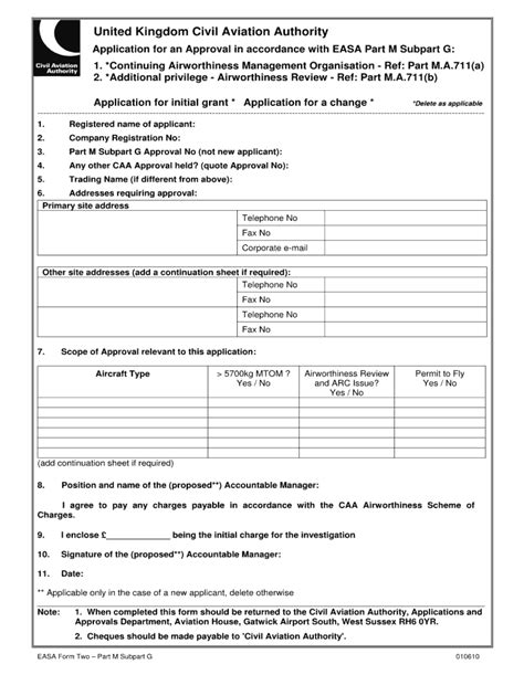 United Kingdom Easa Form 2 Fill Online Printable Fillable Blank