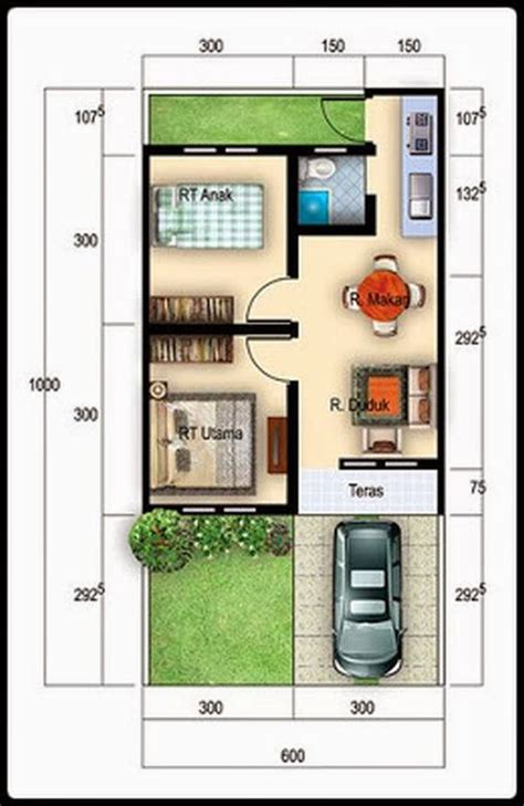 40 Contoh Denah Rumah Minimalis Type 36 Berbagai Model Disain Rumah Kita