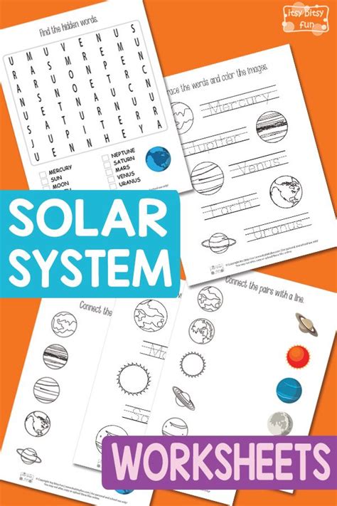 Solar System Worksheets Solar System Worksheets Solar