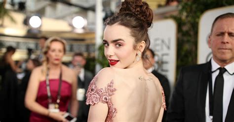 An Interview With Lily Collins S Golden Globes Stylists Mariel