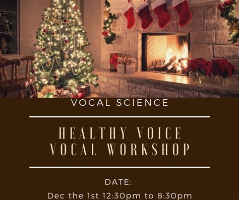 Healthy Voice Workshops Vocal Science