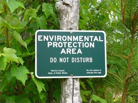Environmental Protection Area Signs Henrico County Virginia