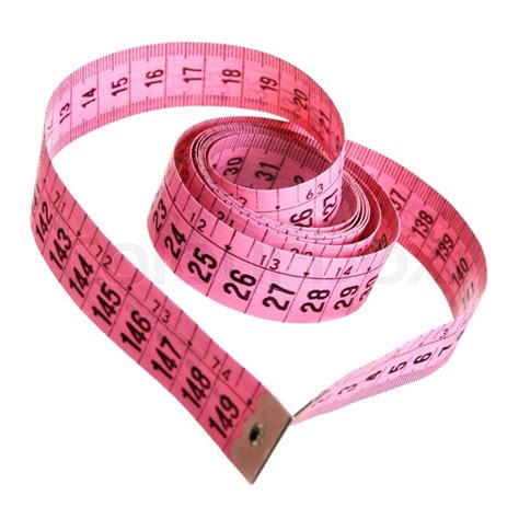 Measuring Tape Looking As Heart Isolated Over White Background Stock