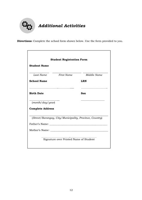 English 5 Module 1 Filling Out Forms Accurately Grade 5 Modules