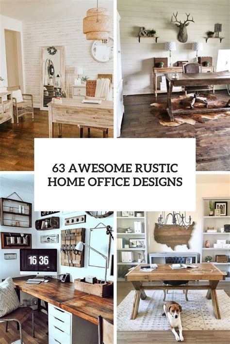 63 Awesome Rustic Home Office Designs Digsdigs