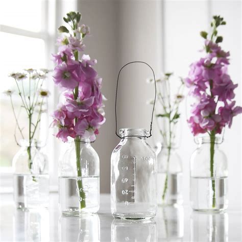 Mini Hanging Glass Bottle Vase By Red Lilly