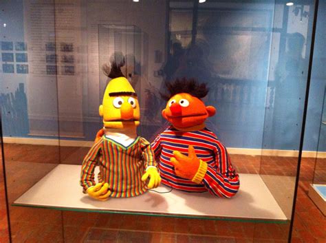 Bert And Ernie Puppets On Display At An Exhibit For Sesamstrasse The