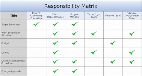 Roles And Responsibilities Template Excel