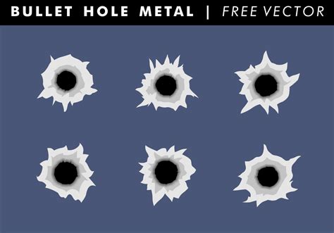 Bullet Hole Metal Free Vector Download Free Vector Art Stock