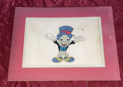 Disney Art Corner Original Production Cel Jiminy Cricket Eur 25394