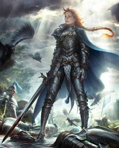 Female Knight Paladin Pathfinder Pfrpg Dnd Dandd D20 Fantasy Warrior