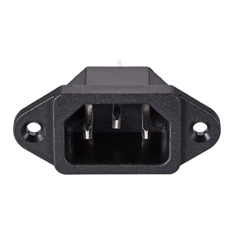 C14 Panel Mount Plug Adapter Ac 250v 10a 5a 3 Pins Iec Inlet Module