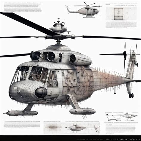 Helicopter Design Schematic 🚁 Ai Generated Artwork Nightcafe Creator