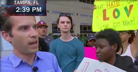 Protesters Supporters Debate At Trump Rally
