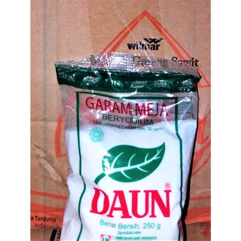 Jual Garam Meja Beryodium Daun 250 Gram Shopee Indonesia