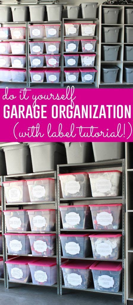Diy Custom Labels My Garage Organization Progress Classy Clutter