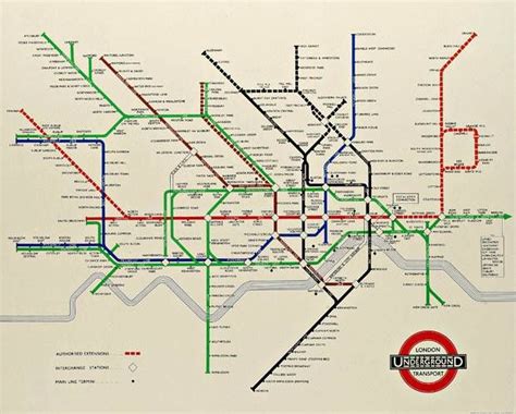 Harry Becks Uunderground Map 1938 Printed By Waterlow And Sons Limited