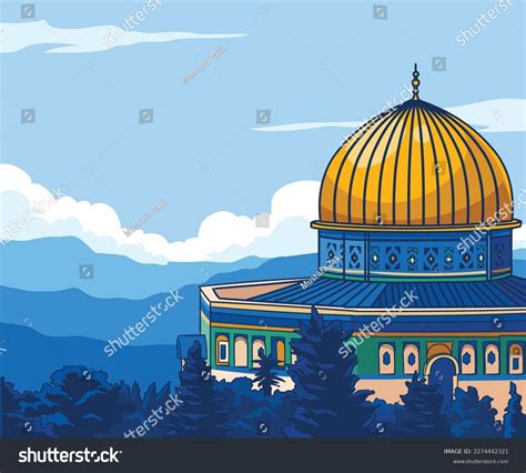 Al Aqsa Mosque Quds Separated Layers Stock Vector Royalty Free Shutterstock